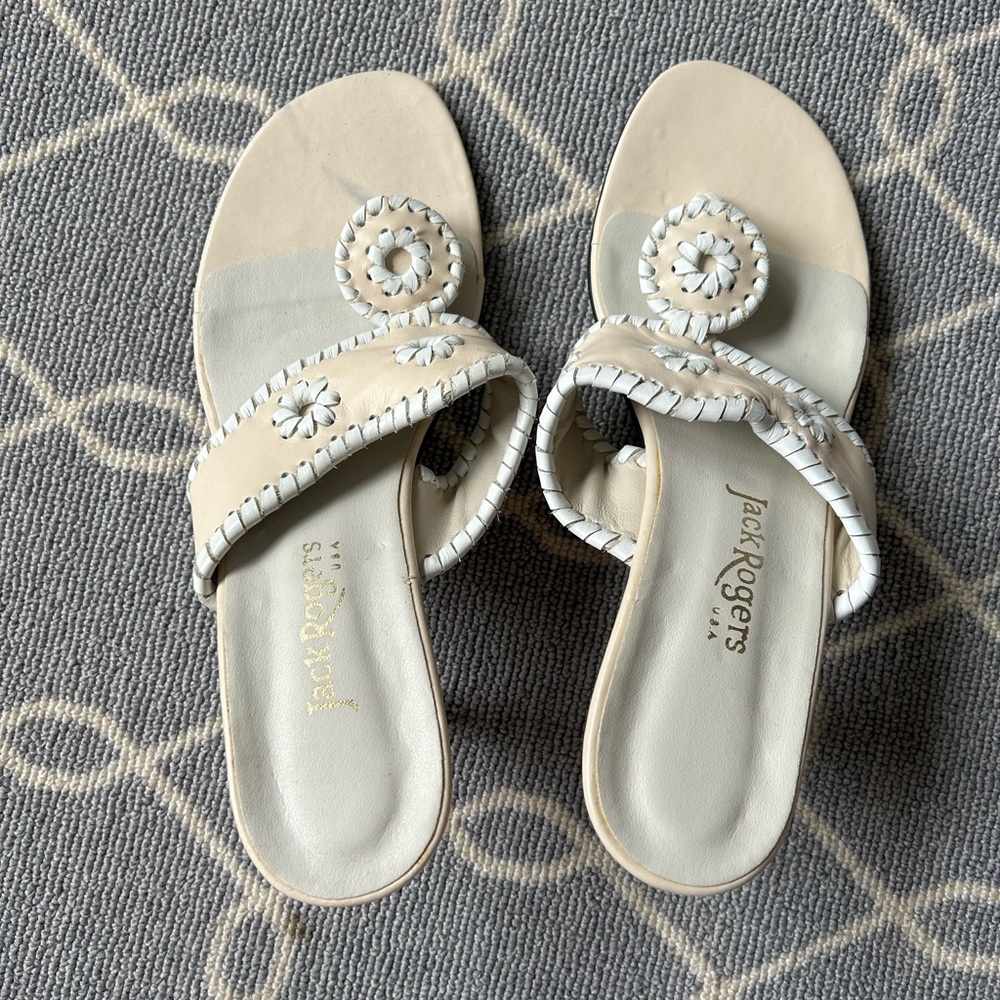 Jack Rogers size 8 heeled sandals. Never worn but no tags or box.